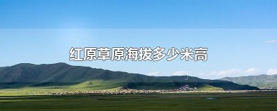 ​红原草原海拔多少米高