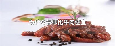 ​为什么牛柳比牛肉便宜