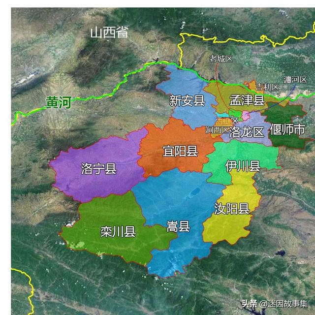 洛阳地形地图最新高清版（快速了解河南省洛阳各市辖区县市）(2)