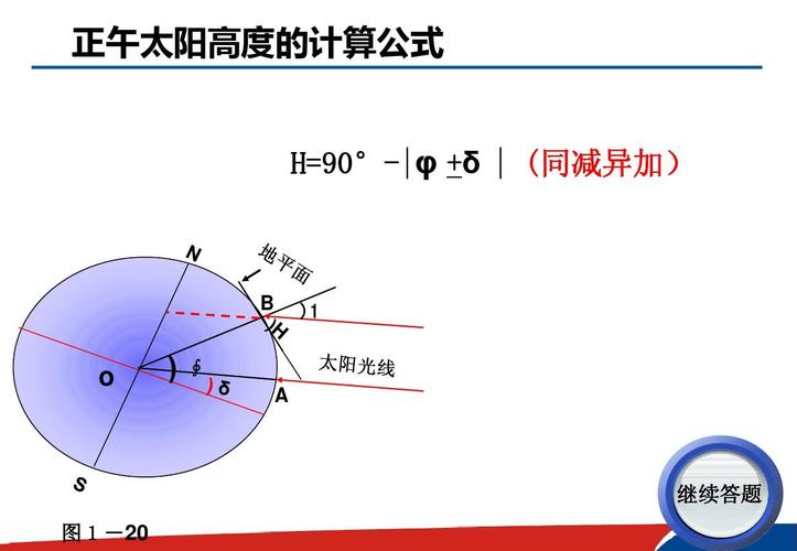 太阳高度角计算公式（什么是太阳高度角）