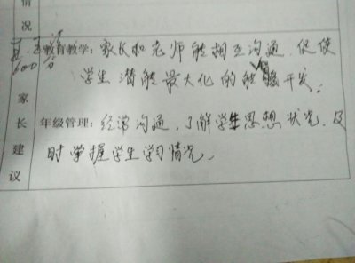 ​家长意见20字（最精简的家长意见）