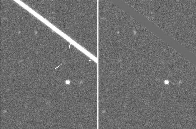 图9：应用算法辨别并消去卫星轨迹戴来的效率，根源：Desai et al.2016