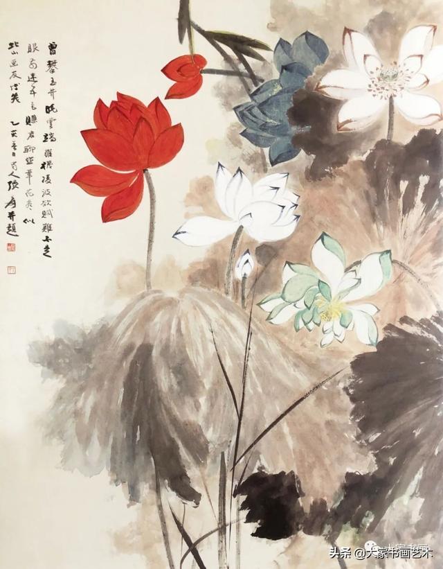 名画家水墨写意荷花（历代名家笔下的荷花）(51)