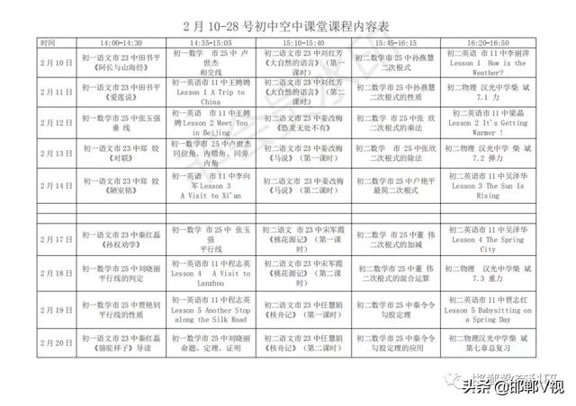 空中课堂邯郸网站 邯郸空中课堂(6)