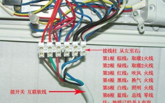 什么是浴霸图片,6线风暖浴霸接线图 步骤图1