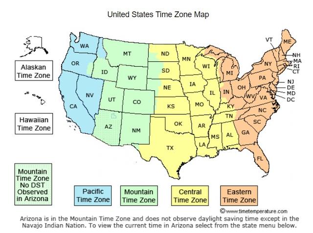 美国应该选哪个时区（2022年3月13日美国开始夏时制）(1)