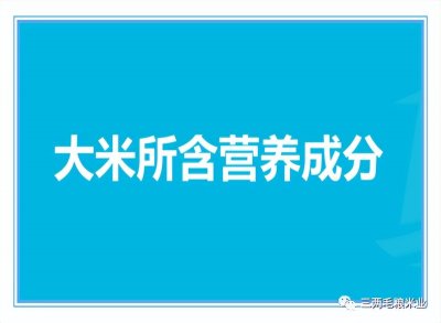 ​大米的营养成分含量表(大米主要成分是什么)