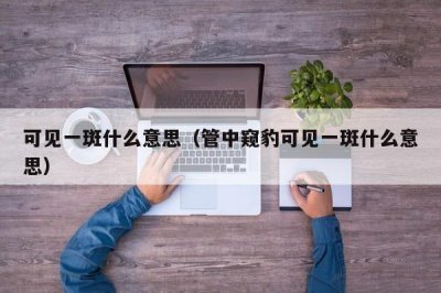 ​可见一斑什么意思（管中窥豹可见一斑什么意思）