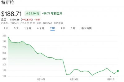 ​大摩：对特斯拉未来六个月股价表现，机构股东都很悲观