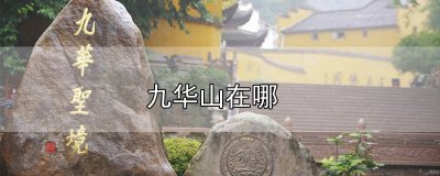 ​九华山在哪个省哪个市 九华山在哪里